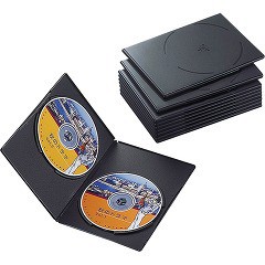 エレコム スリムDVDトールケース CCD-DVDS06BK(1セット)[DVDメディア]