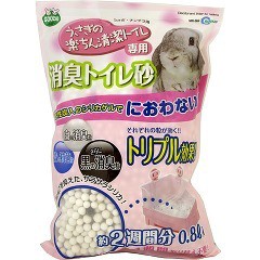 ミニマルグッズ うさぎの楽ちん清潔トイレ専用 消臭トイレ砂(800ml)[小動物トイレ用品]