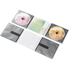 エレコム 市販デイスク圧縮ケース／CD／ブラック CCD-DP2C10BK(10枚入)[DVDメディア]