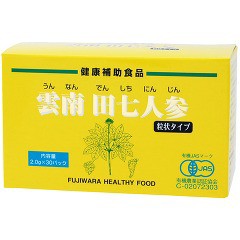 フジワラ化学 有機雲南田七人参 粒(2g*30包)[田七人参]