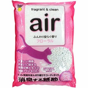 猫砂 air 消臭する紙砂 フローラル(6.5L)[猫砂・猫トイレ用品]