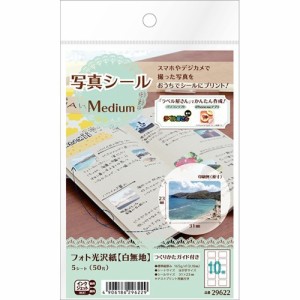 エーワン 写真シール Medium 29622(5シート*3コセット)[文房具 その他]