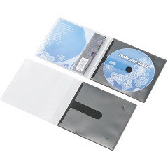 エレコム 市販デイスク圧縮ケース／CD／1枚収納／ブラック CCD-DPC10BK(10枚入)[DVDメディア]