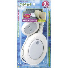 エルパ フットスイッチ ホワイト 2m WFS-200B(W)(1コ入)[ＯＡ商品]