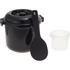 電子レンジ専用炊飯器 備長炭入 ちびくろちゃん 2合炊き(1セット)[調理器具 その他]