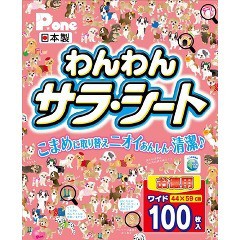 P・ワン わんわんサラ・シート ワイド(100枚入)[ペットシーツ・犬のトイレ用品]