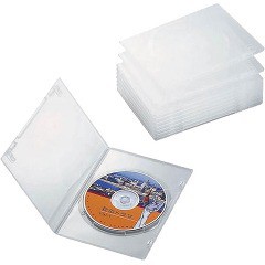 エレコム スリムDVDトールケース CCD-DVDS03CR(10コ入)[DVDメディア]
