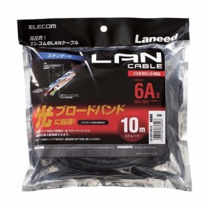 エレコム cat6a LANケーブル ブラック 10m LD-GPA／BK10(1本入)[情報家電　その他]