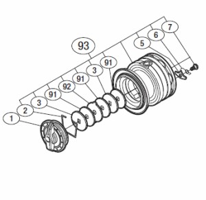 ●シマノ　13ナスキーC2000(031105)用 純正標準スプール (パーツ品番13C96)　【キャンセル及び返品不可商品】 