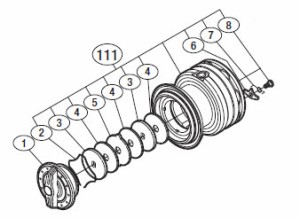 ●シマノ　13ナスキーC3000(031143)用 純正標準スプール (パーツ品番13C9A)　【キャンセル及び返品不可商品】 