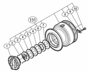 ●シマノ　13バイオマスターSW 5000PG(031600)用 純正標準スプール (パーツ品番10HRZ)　【キャンセル及び返品不可商品】 