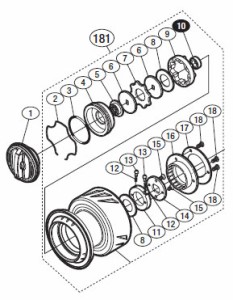 ●シマノ　13ステラSW 6000PG(030672)用 純正標準スプール (パーツ品番10HQB)　【キャンセル及び返品不可商品】 