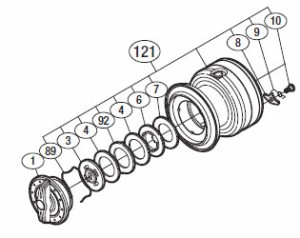 ●シマノ　12アルテグラ C3000HG(029348)用 純正標準スプール (パーツ品番13C8D)　【キャンセル及び返品不可商品】 