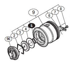 ●シマノ　12カーディフ Cl4＋ C2000SS(030344)用 純正標準スプール (パーツ品番13CB1)　【キャンセル及び返品不可商品】 