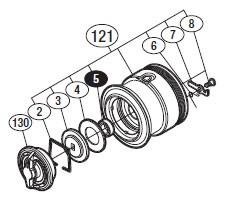 ●シマノ　12カーディフ Cl4＋ C2000HGS(030351)用 純正標準スプール (パーツ品番13CB2)　【キャンセル及び返品不可商品】 