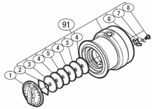 ●シマノ　14サハラC3000(032621)用 純正標準スプール (パーツ品番13CAG)　【キャンセル及び返品不可商品】 