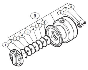 ●シマノ　14サハラ4000HG(032652)用 純正標準スプール (パーツ品番13C8U)　【キャンセル及び返品不可商品】 