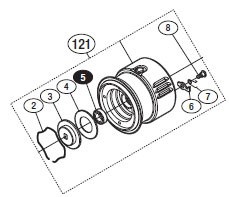 ●シマノ　15 ツインパワー C2000S (033642)用 純正標準スプール (パーツ品番1089M)　【キャンセル及び返品不可商品】 