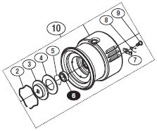 ●シマノ　15 ツインパワー 2500HGS (033680)用 純正標準スプール (パーツ品番1089N)　【キャンセル及び返品不可商品】 