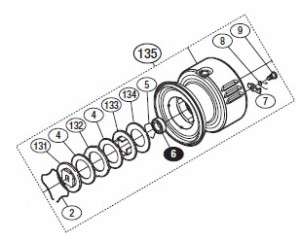 ●シマノ　15 ツインパワー C3000HG (033703)用 純正標準スプール (パーツ品番1089P)　【キャンセル及び返品不可商品】 