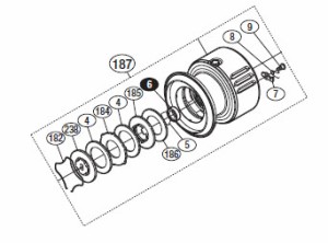 ●シマノ　15 ツインパワー 4000PG (033741)用 純正標準スプール (パーツ品番1089Q)　【キャンセル及び返品不可商品】 