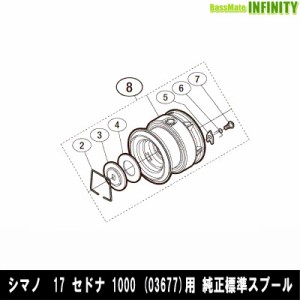 ●シマノ　17 セドナ 1000 (036773)用 純正標準スプール (パーツ品番10SCE)　【キャンセル及び返品不可商品】 