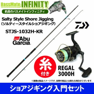 【送料無料】【PE1.5号200m糸付き】【ショアジギング入門セット】●Abu　ソルティースタイル STJS-1032H-KR＋ダイワ　16 リーガル 3000H