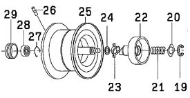 ●ダイワ　SS SV103L(4960652932806)用 純正標準スプール (部品コード129574)　【キャンセル及び返品不可商品】