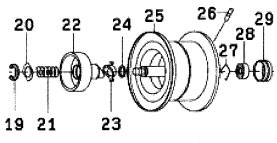 ●ダイワ　SS SV103H(4960652932813)用 純正標準スプール (部品コード129574)　【キャンセル及び返品不可商品】