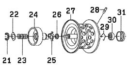 ●ダイワ　SS AIR8.1R(4960652940894)用 純正標準スプール (部品コード129573)　【キャンセル及び返品不可商品】