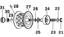 ●ダイワ　SS AIR8.1L(4960652940900)用 純正標準スプール (部品コード129573)　【キャンセル及び返品不可商品】