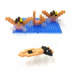 ナノブロック × 大図まこと 水泳 (シンクロナイズドスイミング&平泳ぎ) NBCB-001 【nanoblock 河田 カワダ】