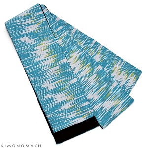 小袋 半幅帯「水色 絣縞」 細帯 半巾帯 着物 浴衣に 日本製ss2403ohs10