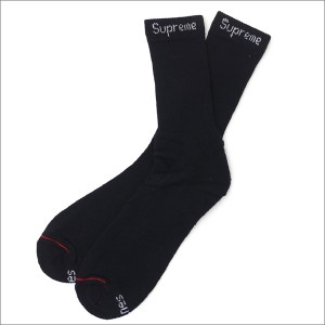 (新品)SUPREME(シュプリーム) Hanes Crew Socks (1足/単品/バラ売り) BLACK 290-003826-911+ (グッズ)