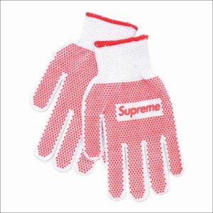 (新品)SUPREME(シュプリーム) Grip Work Gloves (軍手)(手袋) WHITExRED 290-004612-013+ 新品 (グッズ)