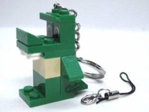 ＬＥＧＯ　ブロック恐竜Ｂ　ストラップキーホルダー