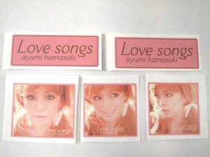 浜崎あゆみ　　Ｌｏｖｅ　Ｓｏｎｇｓ　ステッカーセット　新品