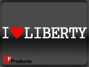 【Fproducts】アイラブステッカー LIBERTY/アイラブ リバティ