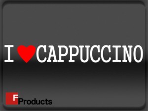 【Fproducts】アイラブステッカー CAPPUCCINO/アイラブ カプチーノ