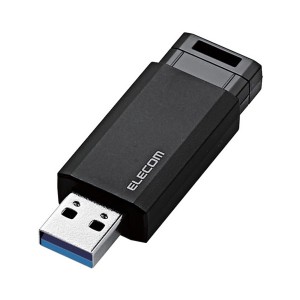 ELECOM MF-PKU3128GBK USBメモリー USB3.1(Gen1)対応 ノック式 オートリターン機能付 128GB ブラック メーカー直送