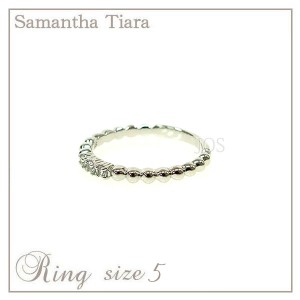 【セール】サマンサタバサ Samantha Tiara サマンサティアラ K18 WG ホワイトサファイア リング ５号 アクセサリー  指輪 リング