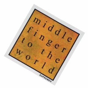 シュプリーム SUPREME Middle Finger To The World Sticker ステッカー YELLOW 【新品】 290004904018 グッズ