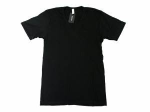 新品 American Apparel (アメリカン・アパレル) V-NECK Tシャツ BLACK (半袖Tシャツ)