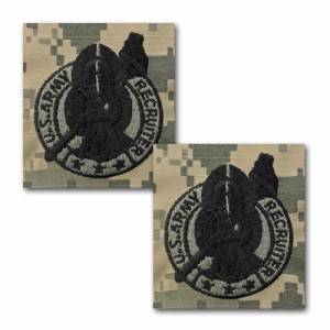 アメリカ陸軍 刺繍技能章 ACU用 リクルーター章(シルバー) 縫付タイプ | ACU戦闘服 胸章