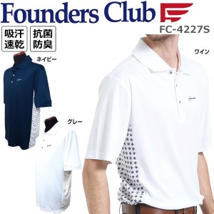 ファウンダースクラブ Founders Club メンズ ゴルフウエア バック柄 半袖ポロシャツ FC-4227S