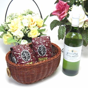 【贈り物限定】  ワインはフランス白と言うお方へキュヴェ・ブレヴァン 白ワイン（フランス）750ml+オススメ珈琲豆（特注ブレンド200ｇ、
