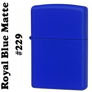 父の日：zippo ジッポーライター Royal Blue Matte ローヤルブルーカラーマットジッポー #229  送料無料 ヤマトメール便対応