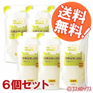 送料無料 パックスナチュロン 台所のせっけん 詰替用 450ml×6個セット PAX NATURON 太陽油脂