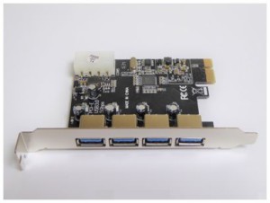 ■USB3.0 増設4ポート PCI-Eカード デスクトップ用 PCIE-USB3/4【ネコポス可能】