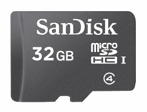 ■SanDisk microSDHC 32GB クラス4 SDSDQM-032G-B35【ネコポス可能】